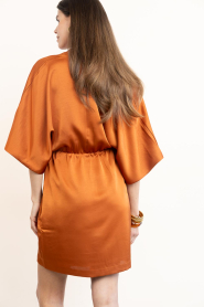 Dante6 |  Satin mini dress Cato | brunt orange | Picture 8