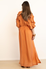 Dante6 |  Maxi dress with rushes Anzur | brunt orange | Picture 8