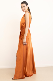 Dante6 |  Satin maxi dress Marcia | brunt orange | Picture 6