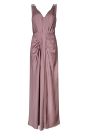 Dante6 |  Satin maxi dress Marcia | plum