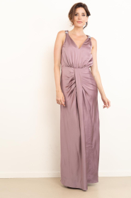 Dante6 |  Satin maxi dress Marcia | plum | Picture 4