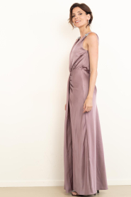 Dante6 |  Satin maxi dress Marcia | plum | Picture 5