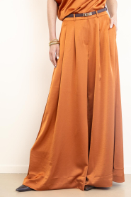 Dante6 |  Satin ultra wide leg trousers Onique | burnt orange  | Picture 4
