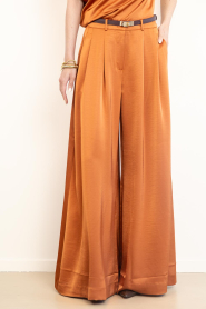 Dante6 |  Satin ultra wide leg trousers Onique | burnt orange  | Picture 5