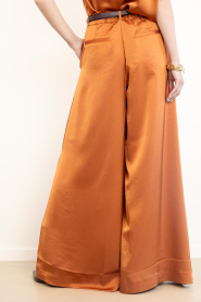Dante6 |  Satin ultra wide leg trousers Onique | burnt orange  | Picture 7
