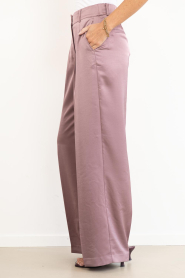 Dante6 |  Satin wide leg pants Jewels | plum | Picture 5