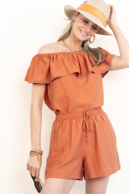 Dante6 |  Viscose shorts Ezai | brunt orange | Picture 2