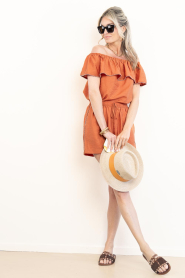 Dante6 |  Viscose shorts Ezai | brunt orange | Picture 3