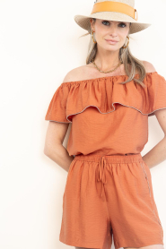 Dante6 |  Viscose shorts Ezai | brunt orange | Picture 4