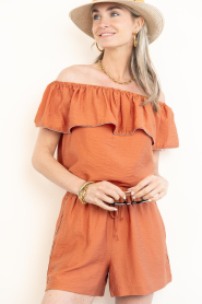 Dante6 |  Viscose shorts Ezai | brunt orange | Picture 5