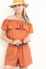 Dante6 |  Viscose shorts Ezai | brunt orange | Picture 6