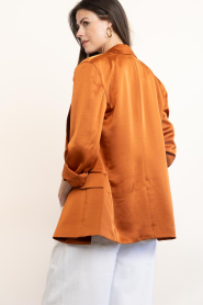 Dante6 |  Satin double breasted blazer Sevigny | brunt orange | Picture 8