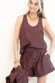 Dante6 :  Tencel tank top | burgundy - img4