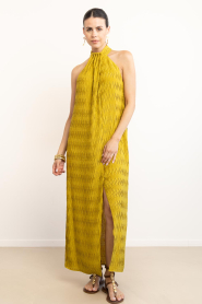 Dante6 |  Halter maxi dress Praia | yellow | Picture 9