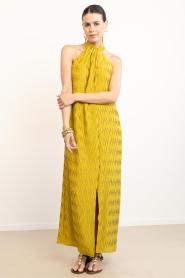 Dante6 |  Halter maxi dress Praia | yellow | Picture 4