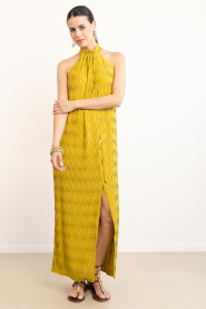 Dante6 |  Halter maxi dress Praia | yellow | Picture 5