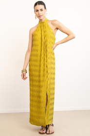 Dante6 |  Halter maxi dress Praia | yellow | Picture 2