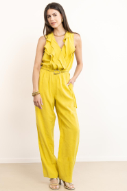 Dante6 |  Jumpsuit with ruffles Orlune | yellow | Picture 2