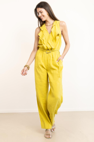 Dante6 |  Jumpsuit with ruffles Orlune | yellow | Picture 3