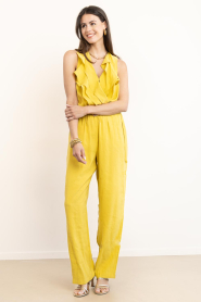 Dante6 |  Jumpsuit with ruffles Orlune | yellow | Picture 5
