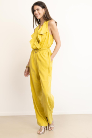 Dante6 |  Jumpsuit with ruffles Orlune | yellow | Picture 6