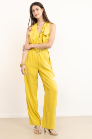Dante6 |  Jumpsuit with ruffles Orlune | yellow | Picture 7