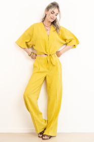 Dante6 |  Knotted cropped top Palou | yellow | Picture 3