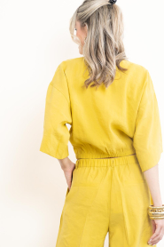 Dante6 |  Knotted cropped top Palou | yellow | Picture 8