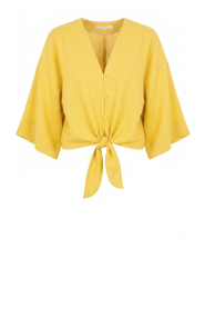 Dante6 |  Knotted cropped top Palou | yellow | Picture 1