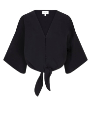 Dante6 |  Knotted cropped top Palou | black | Picture 1