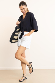 Dante6 |  Knotted cropped top Palou | black | Picture 3