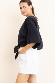 Dante6 |  Knotted cropped top Palou | black | Picture 6
