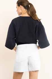 Dante6 |  Knotted cropped top Palou | black | Picture 7