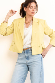 Dante6 :  Viscose blend blazer Reyes | yellow - img6
