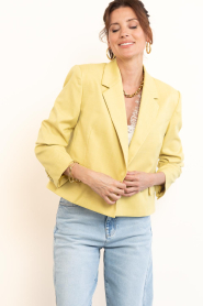 Dante6 :  Viscose blend blazer Reyes | yellow - img7