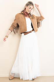Dante6 |  Tulle maxi skirt Taryn  | natural | Picture 3