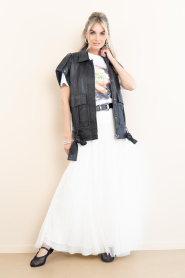 Dante6 |  Tulle maxi skirt Taryn  | natural | Picture 9