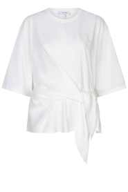 Dante6 |  T-shirt with knot detail Dori | white | Picture 1
