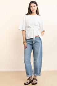Dante6 |  T-shirt with knot detail Dori | white | Picture 3