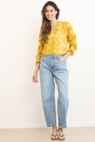 Dante6 |  Tulle cardigan with sequins Marceline | yellow | Picture 3