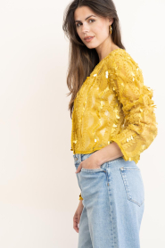 Dante6 |  Tulle cardigan with sequins Marceline | yellow | Picture 9