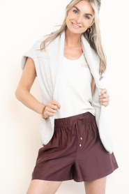 Dante6 |  Tencel shorts Quentyn | burgundy | Picture 2
