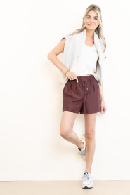 Dante6 |  Tencel shorts Quentyn | burgundy | Picture 3