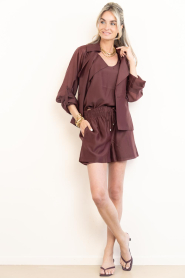 Dante6 |  Tencel shorts Quentyn | burgundy | Picture 4