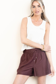 Dante6 |  Tencel shorts Quentyn | burgundy | Picture 6