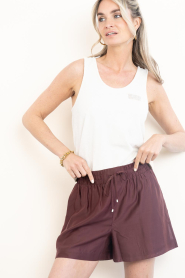 Dante6 |  Tencel shorts Quentyn | burgundy | Picture 7
