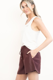 Dante6 |  Tencel shorts Quentyn | burgundy | Picture 8