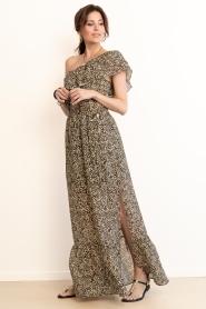 Dante6 :  One shoulder dress Amber | animal print - img5