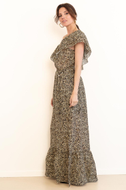 Dante6 :  One shoulder dress Amber | animal print - img6