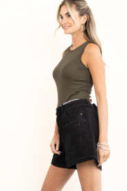Haute L'Amitié |  Denim short Flip | black | Picture 8